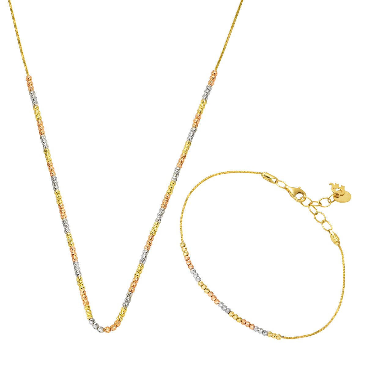 Boules Top en Or 14 Carats Bijou Parure