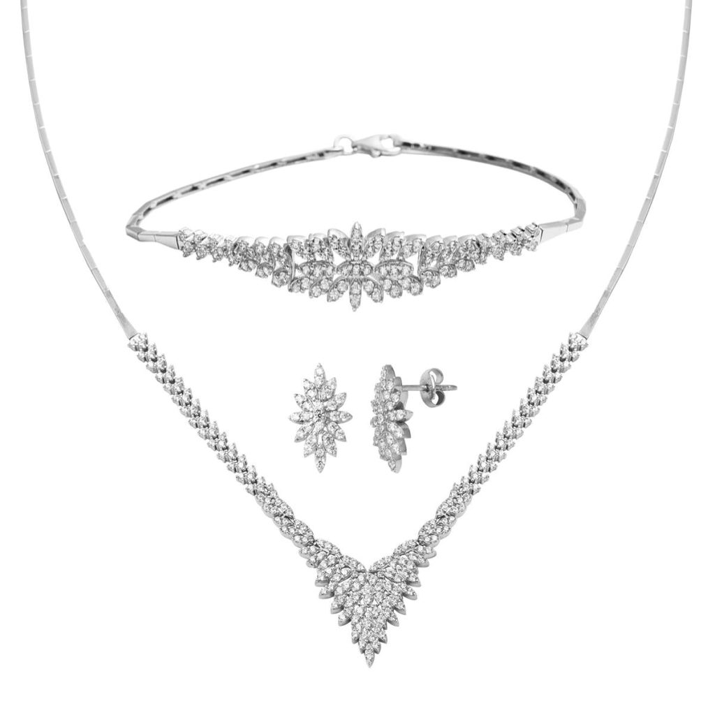 Lierre 14 Carats Blanc Or Set