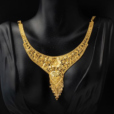 with Heart 22K Hint İşi Gold Takı Seti - 22K - 56g - EZ Gold