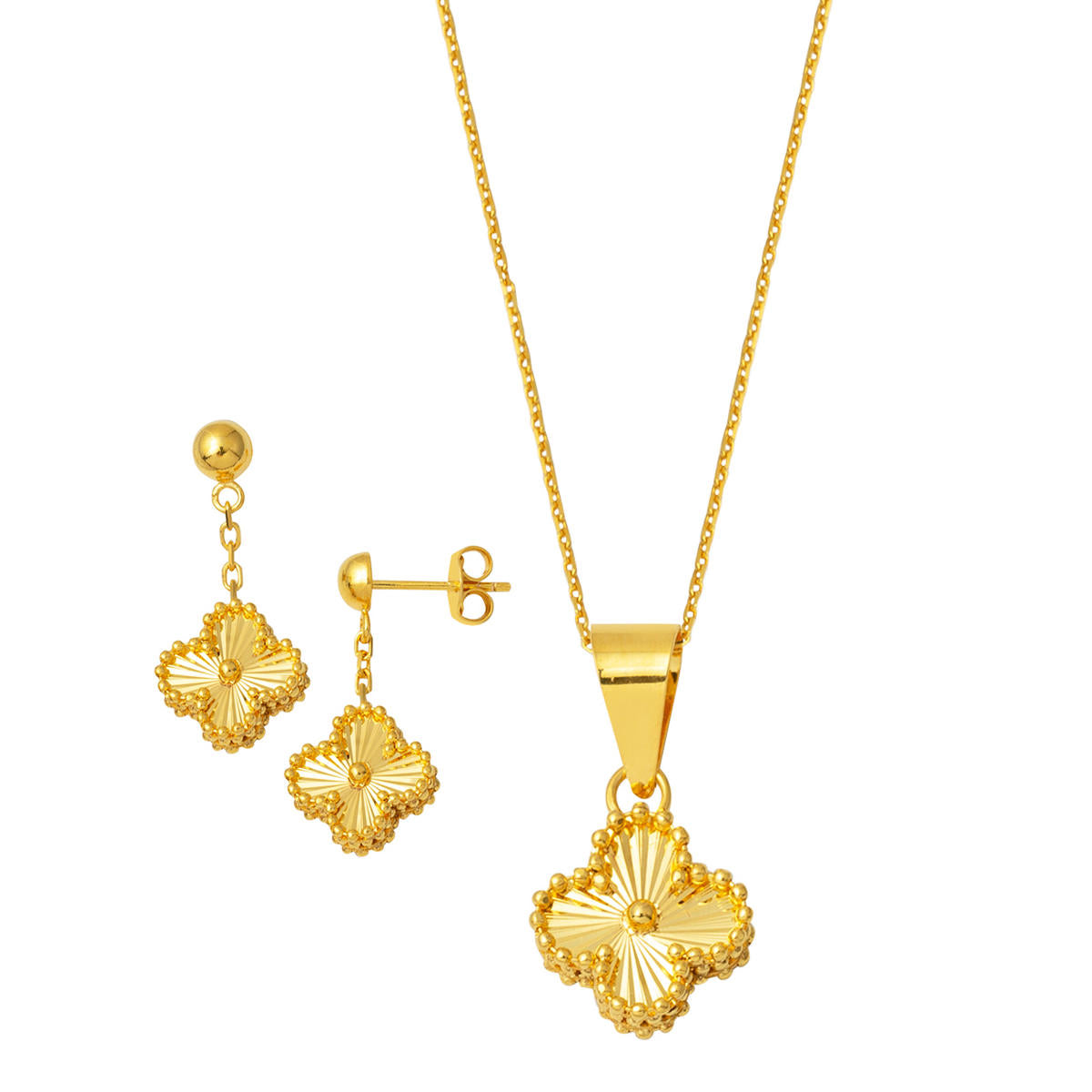 Necklace & Earringli 22 Karat Gold Set