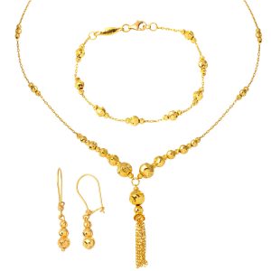 Nohut Boules 22 Carats Or Bijou Parure