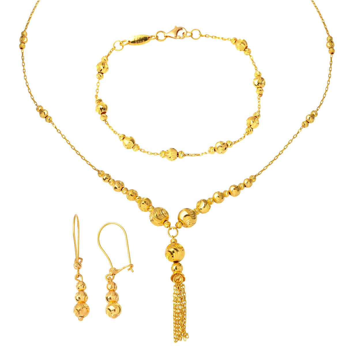 Nohut Boules 22 Carats Or Bijou Parure