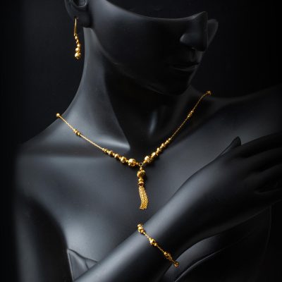 Nohut Toplu 22 Ayar Altın Takı Seti - 22K - 19.88g - EZ Gold