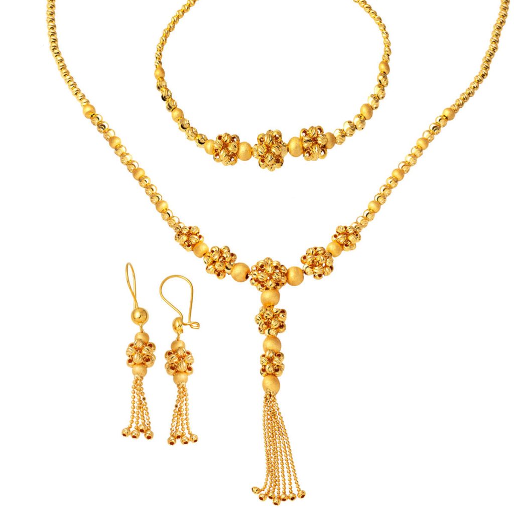 Or Buket 22 Carats Boules Bijou Parure