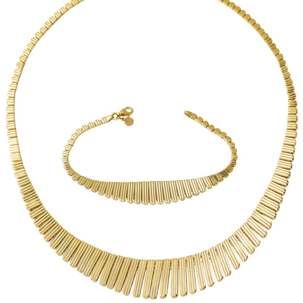 Gerdanlık & Bracelet 2’li Gold Set