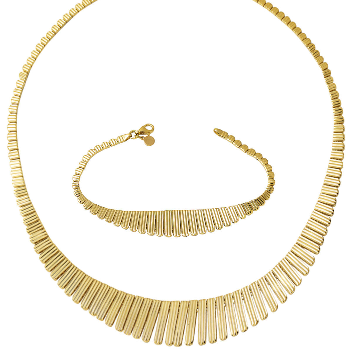 Gerdanlık & Bracelet 2-Piece Gold Set