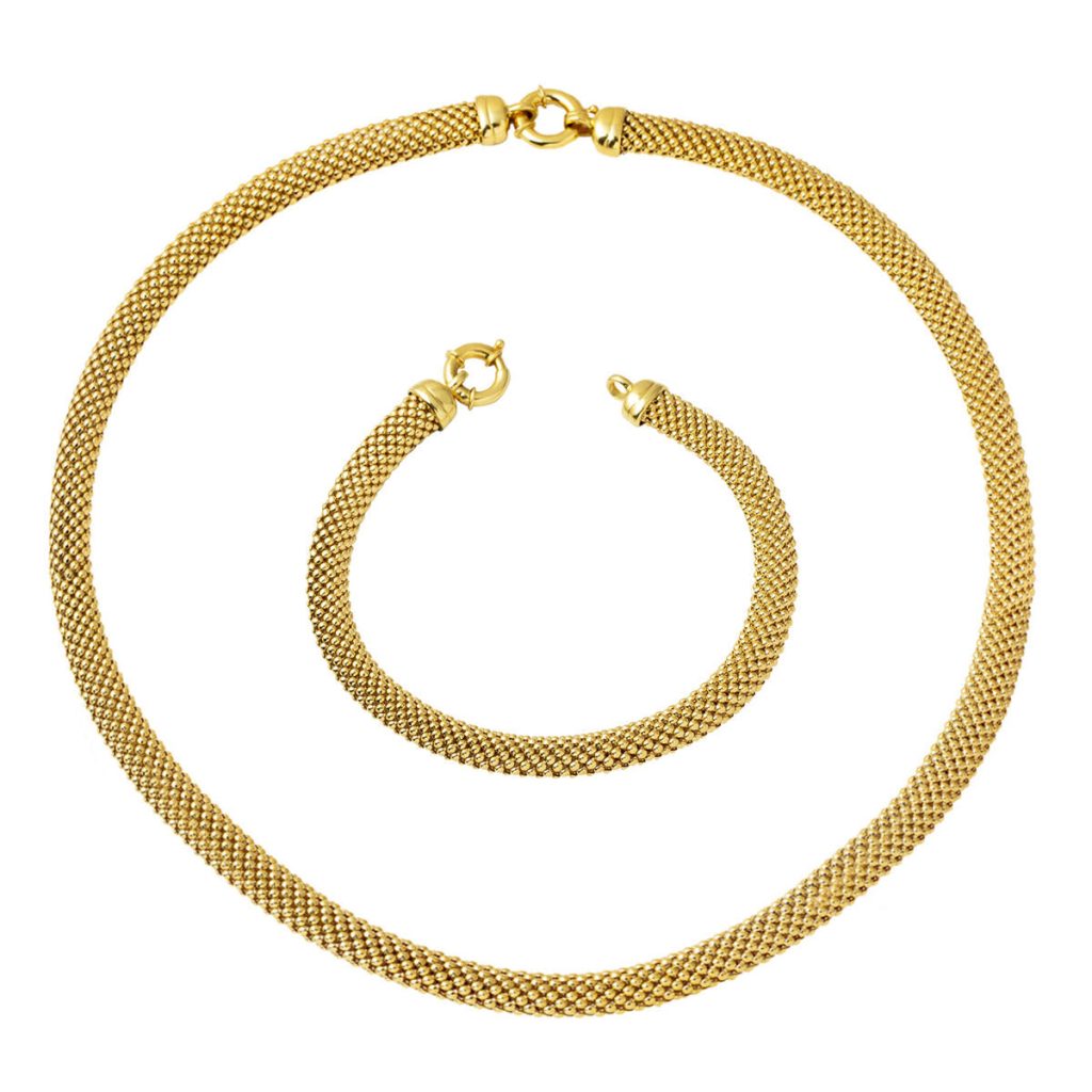 Jesika Gerdanlık & Bracelet Gold Set