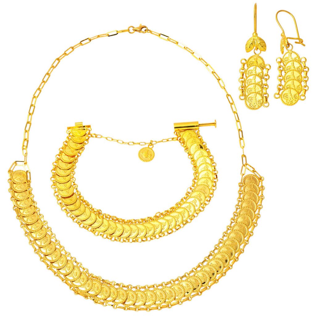 Tughra 22 Karat Gold Kaykay Jewelry Set
