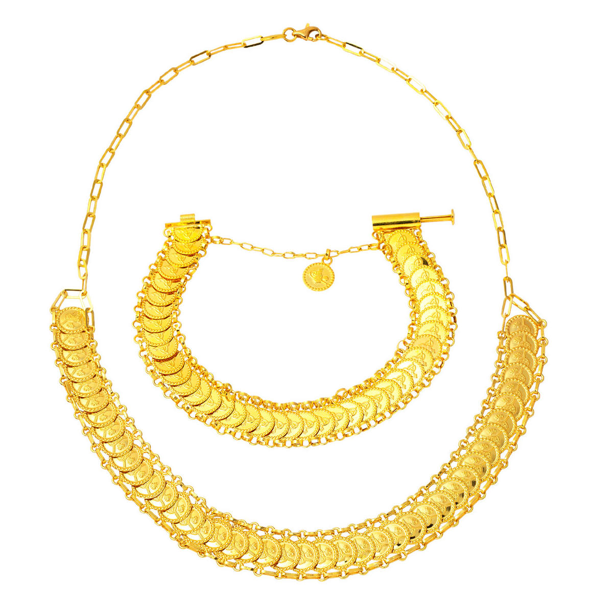 Gerdanlık & Bracelet 22 Carats Or Set