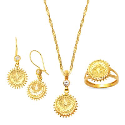 Tughra 14 Carats Üçlü Or Set