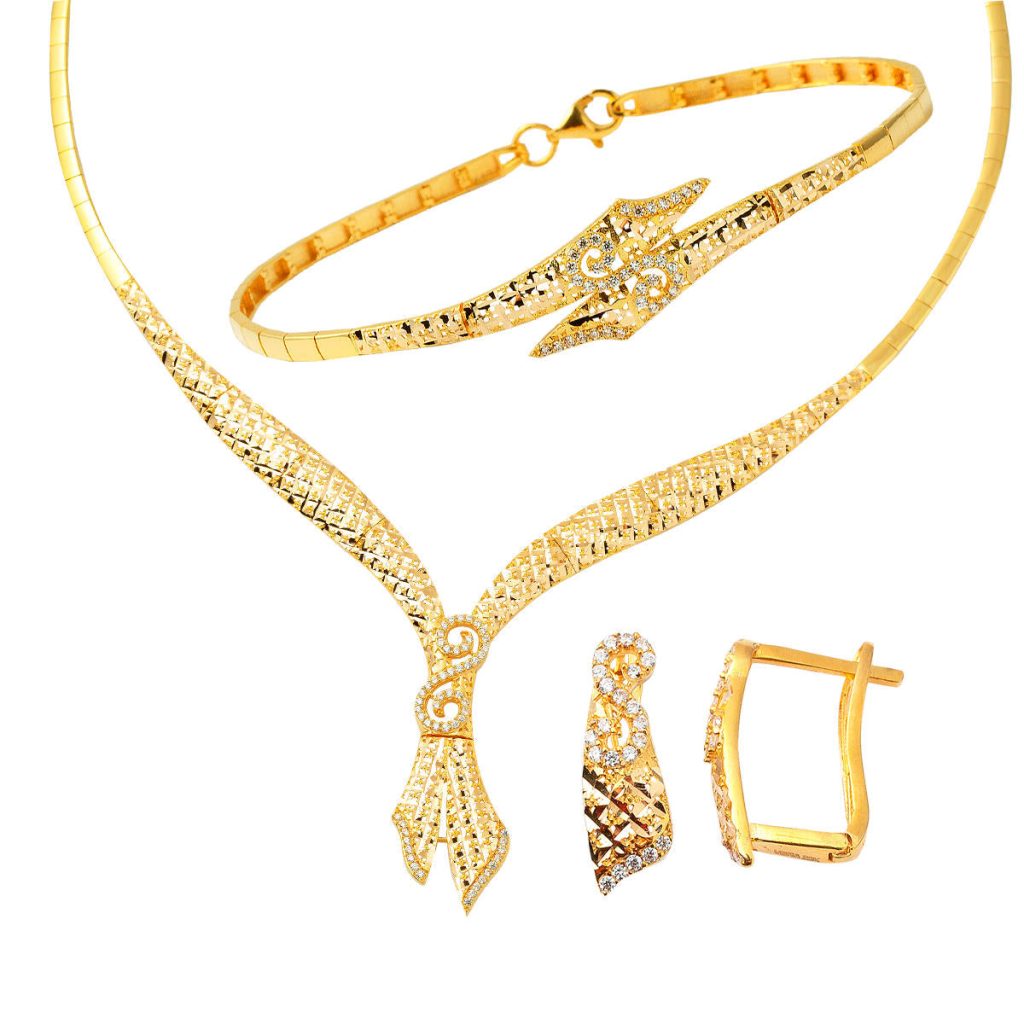 Infinity 22 Karat Gold Jewelry Set