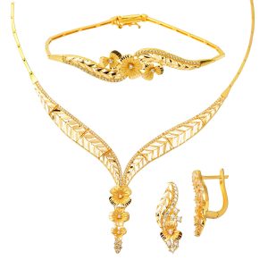 Daisy 22 Karat Gold Jewelry Set