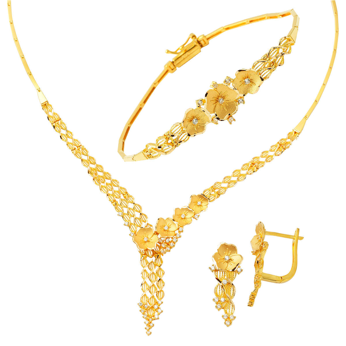 Nilüfer 22 Karat Gold Jewelry Set