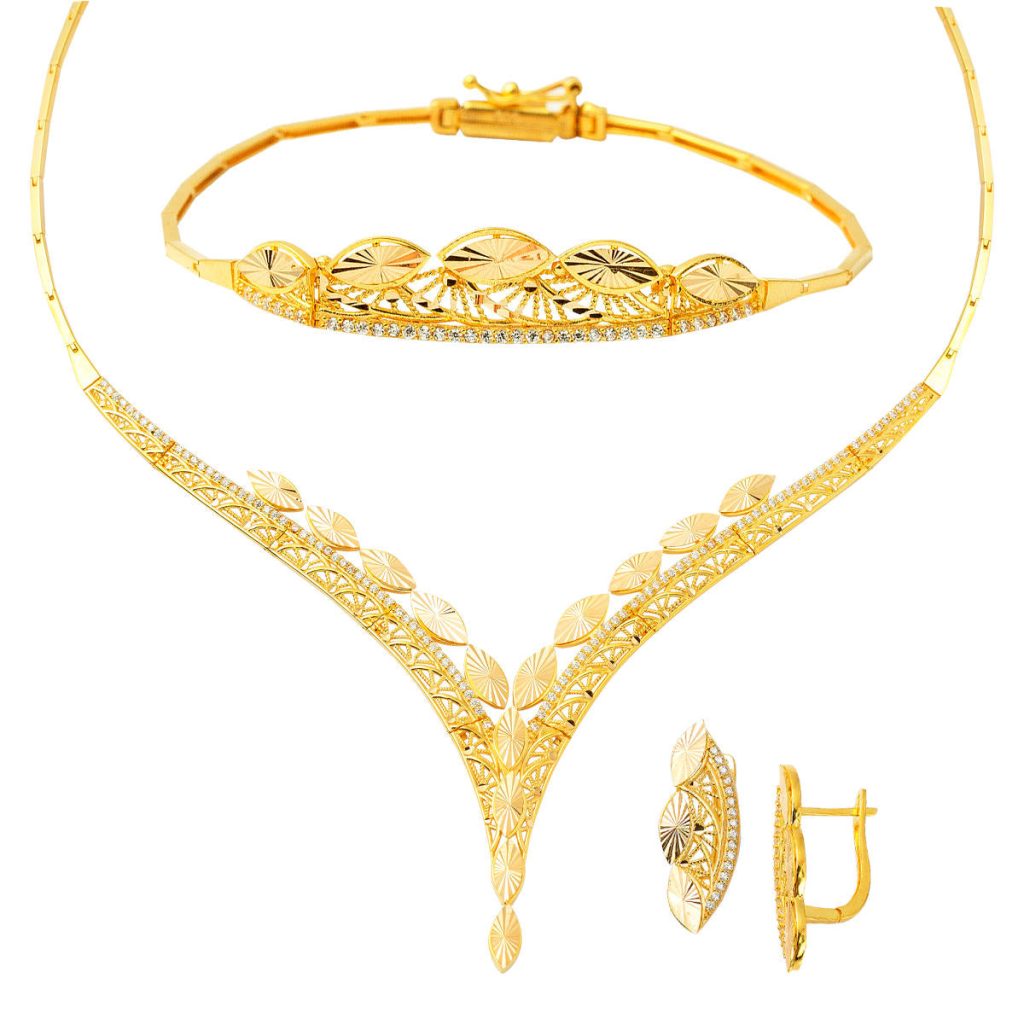 Göz 22 Karat Gold Jewelry Set
