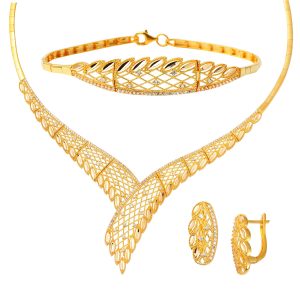 Holiday 22 Karat Gold Jewelry Set