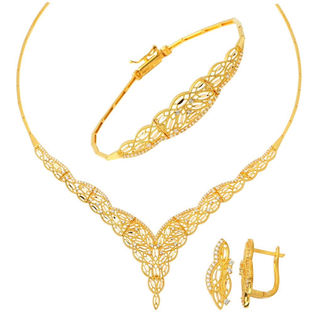 Isabel 22 Karat Gold Jewelry Set