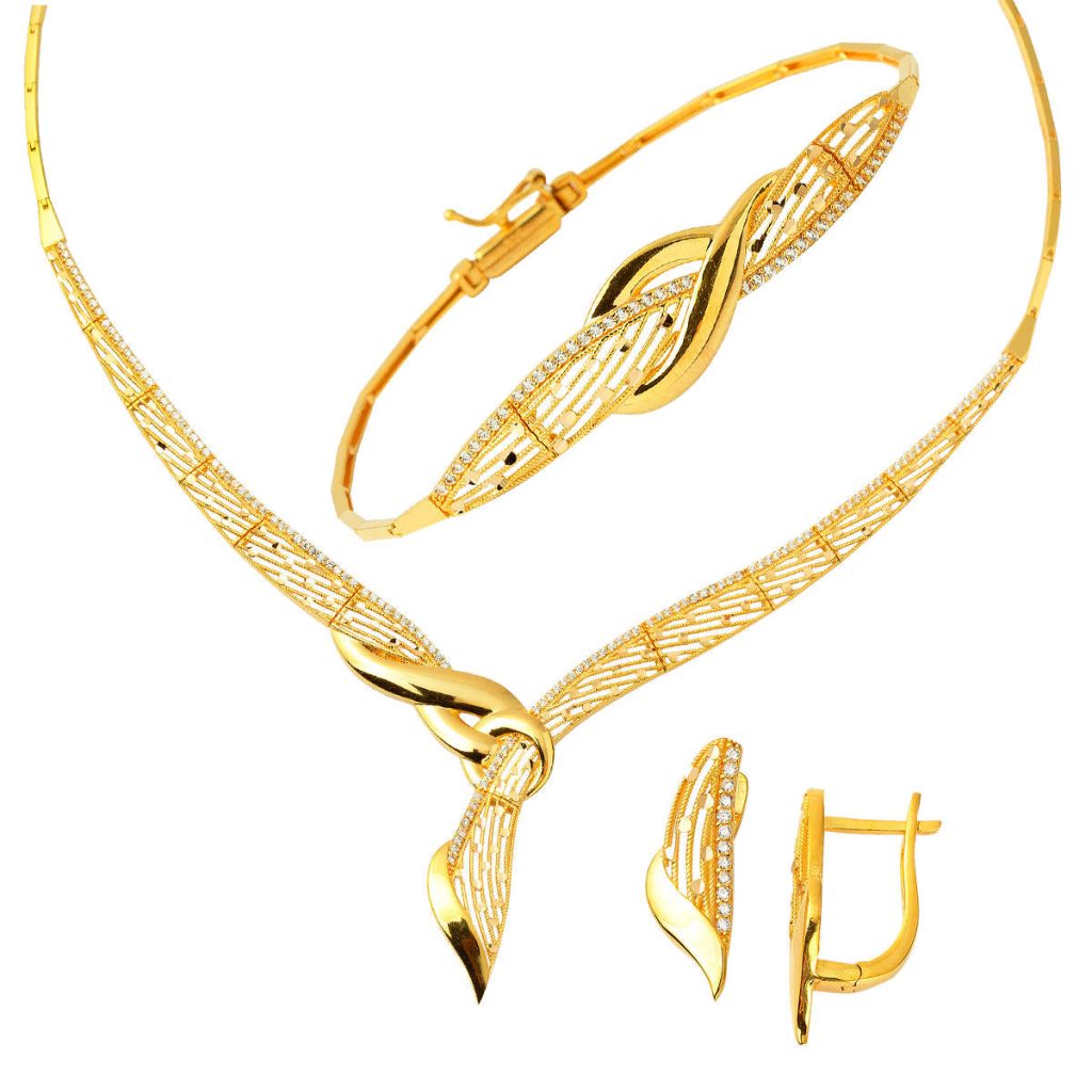 Tutku 22 Karat Gold Jewelry Set