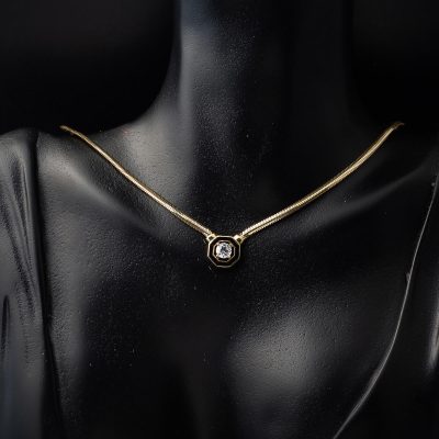 Çağla Tektaşlı Altın Takı Seti - 14K - 11.25g - EZ Gold
