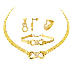 Trabzon Tresse Tresse 22 Carats Or Bijou Parure