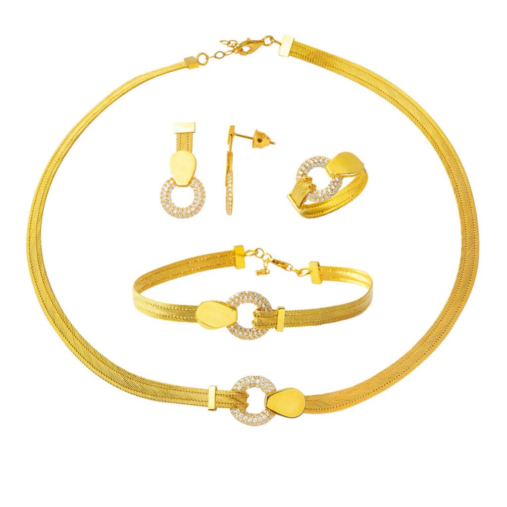 Suna Maille Trabzon 14 Carats Or Bijou Parure