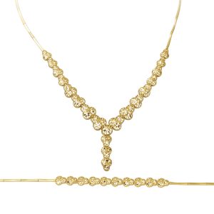 My Star Gerdanlık & Braceletli Gold Set