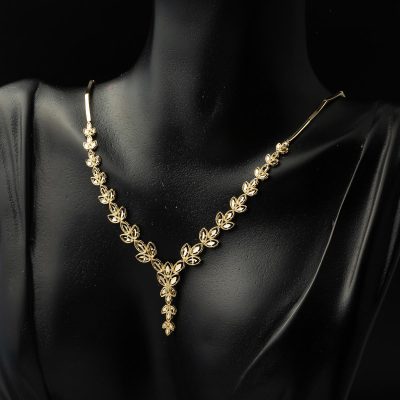 Yaprak Taşsız Altın Takı Seti - 14K - 18g - EZ Gold