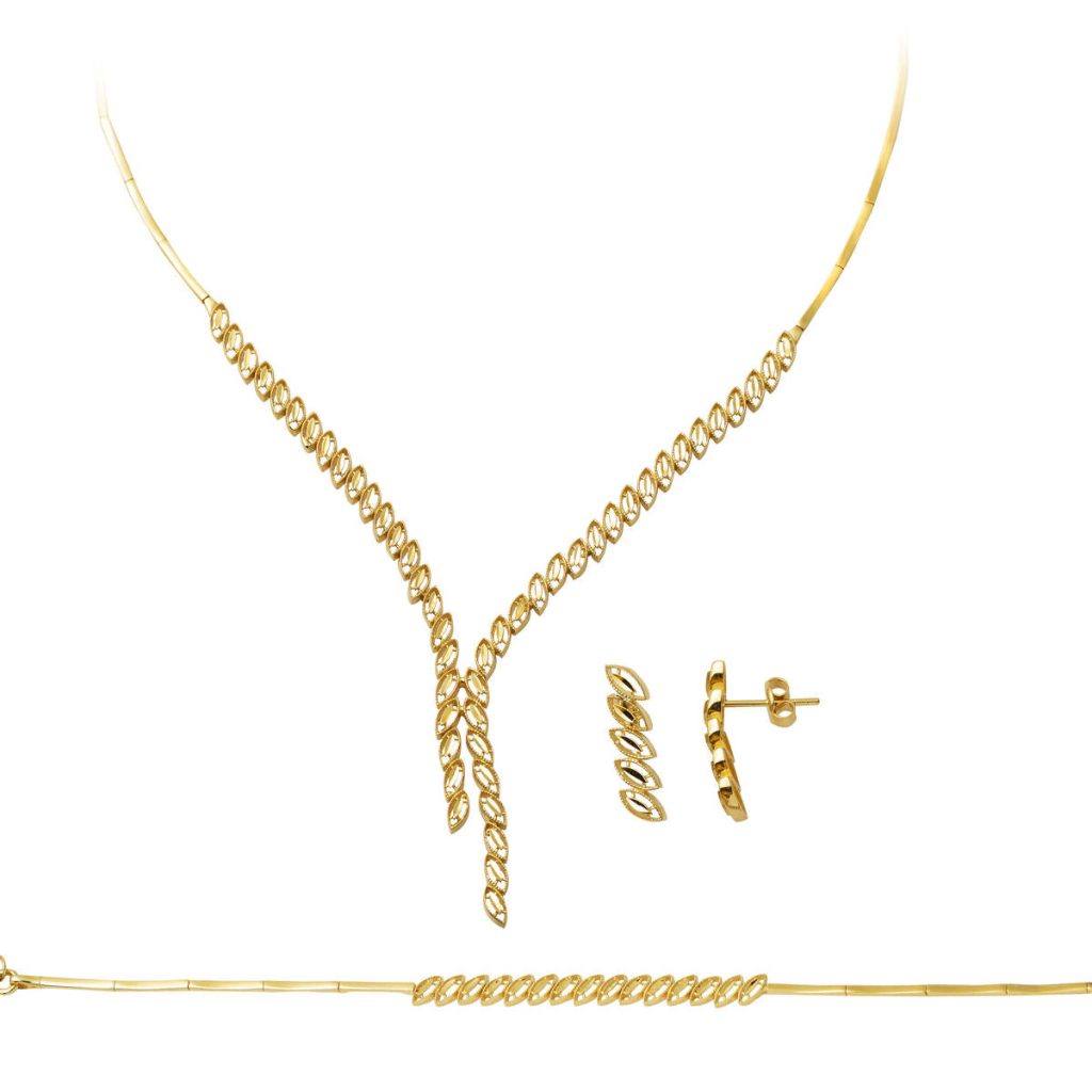 Summer Plain Gold Jewelry Set