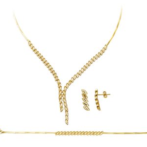 Summer Plain Gold Jewelry Set