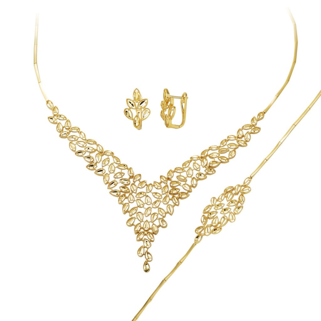 Ivy Plain Gold Jewelry Set