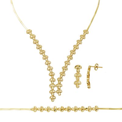 Spring 14 Ayar Taşsız Altın Set