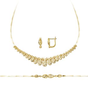Luxera Plain Gold Jewelry Set