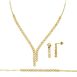 Tomurcuk sans Pierre Or Bijou Parure