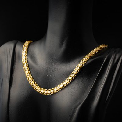 Gerdanlık & Bileklikli Zincir Altın Set - 14K - 19.68g - EZ Gold