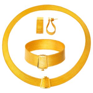 Kafkas Mailleı sans Pierre Or Bijou Parure