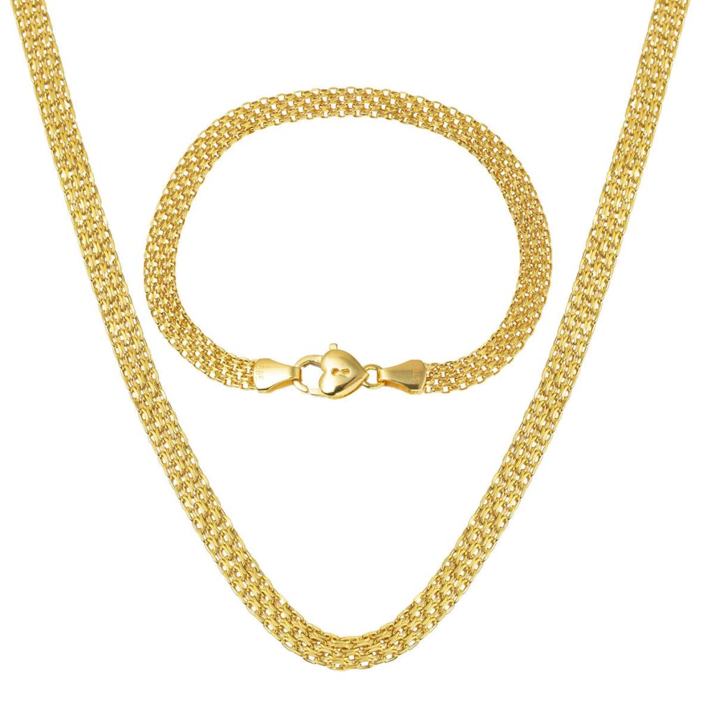 Kalbimin Kilidi Gerdanlık Bracelet Gold Set