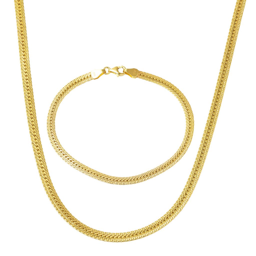 Buse Gerdanlık & Bracelet Or Chaine Set