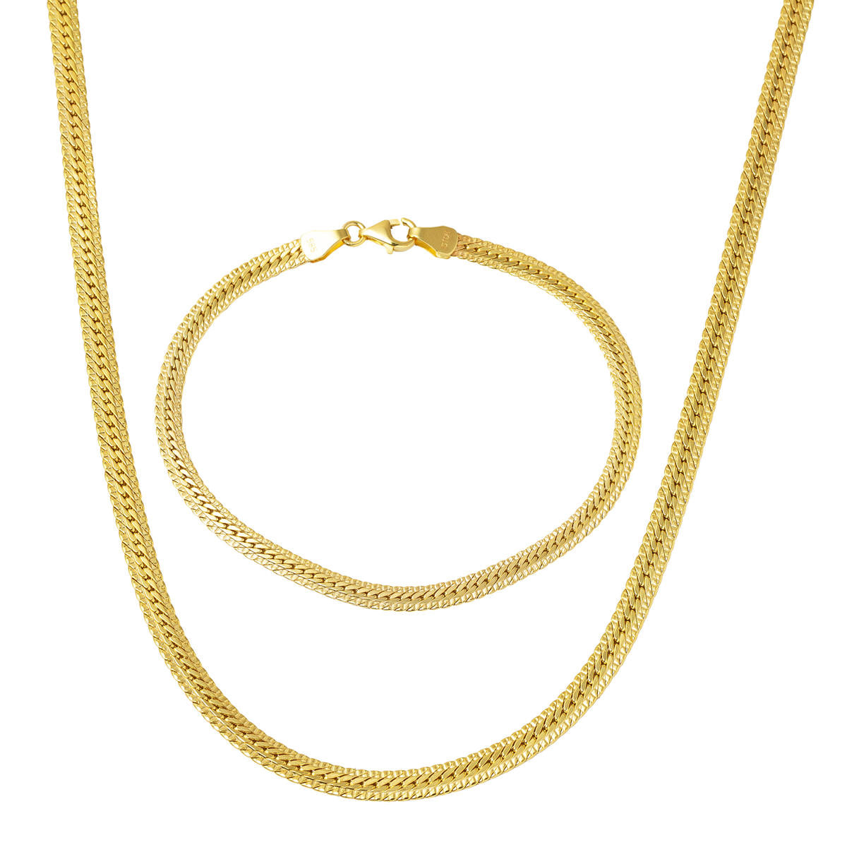 Buse Gerdanlık & Bracelet Or Chaine Set
