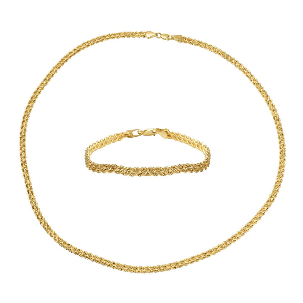 Sultan Wovensü Gerdanlık & Bracelet Gold Set