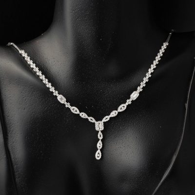 Starlight Baguette with Stones White Gold Set - 14K - 12.5g - EZ Gold