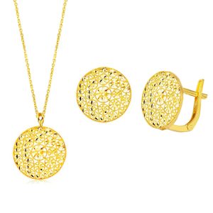 Tree of Life Necklace & Earringli 22 Karat Set