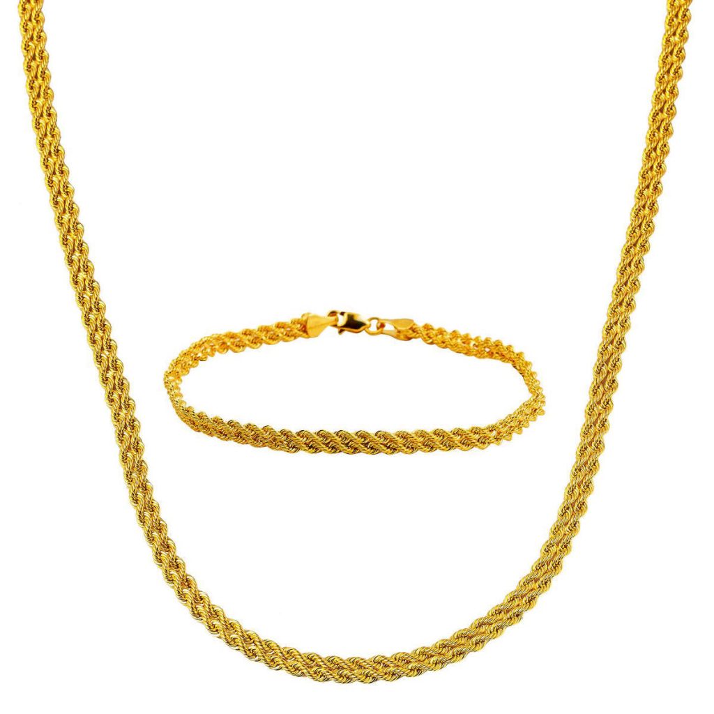 Torsadée Bracelet Gerdanlık Or Set