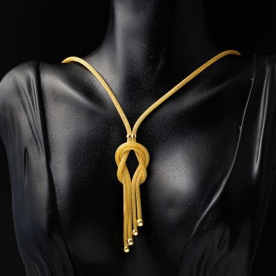 Sarkaç Toplar Örgü Zincir Altın Set - 14K - 23.39g - EZ Gold