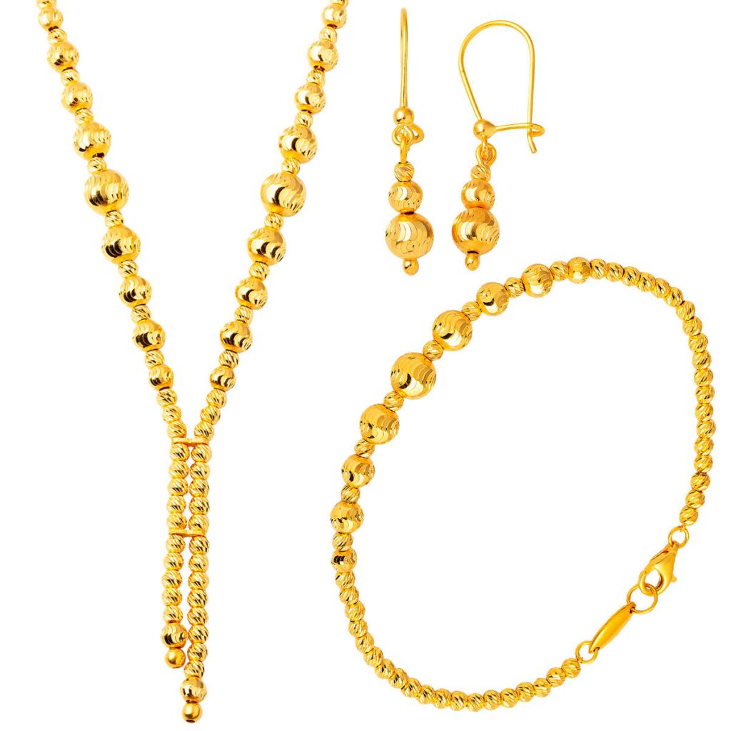 Nohut Boules 22 Carats Or Bijou Parure