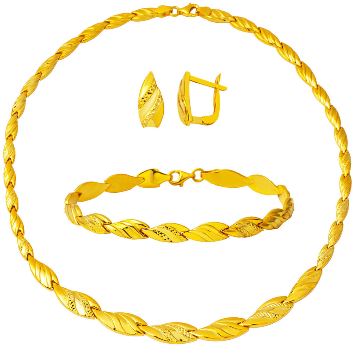 sans Pierre 14 Carats Or Mariage Parure