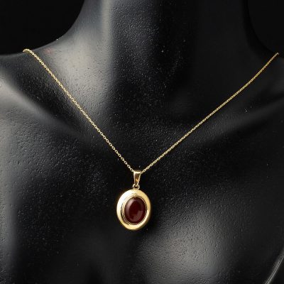 Akik Taşlı 14 Ayar Üçlü Altın Set - 14K - 12.61g - EZ Gold
