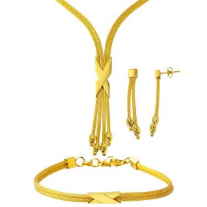 Tresse Chaine sans Pierre 14 Carats Or Bijou Parure