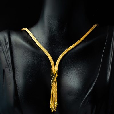 Örgü Zincir Taşsız 22 Ayar Altın Takı Seti - 22K - 39.19g - EZ Gold
