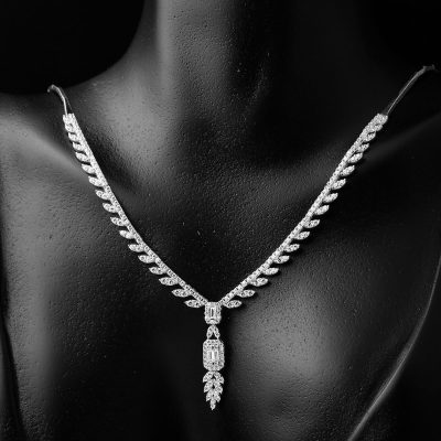 Feuilles 14 Carats Baguette avec Pierres Or Set - 14K - 15.5g - EZ Gold