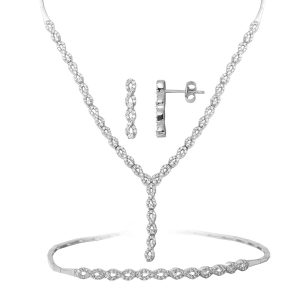 Infinity 14 Karat White Gold Set