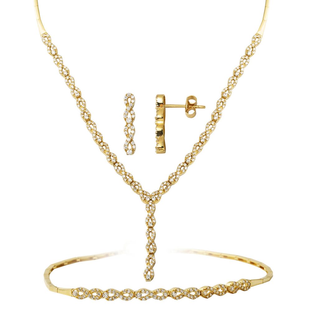 Infini Jaune Or Bijou Parure